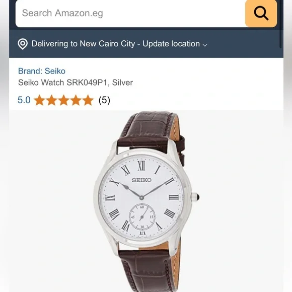 WHITE- SEIKO SRK049P1,Men's Quartz,Stainless Case,Sapphire Crystal - Picture 3 of 5